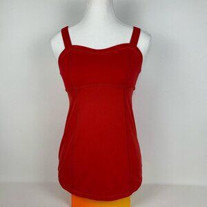 Lululemon Red Athletic Tank Top - Size 4 (SX) Stylish Performance Wear